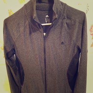 Adidas Heather Gray Zip-up